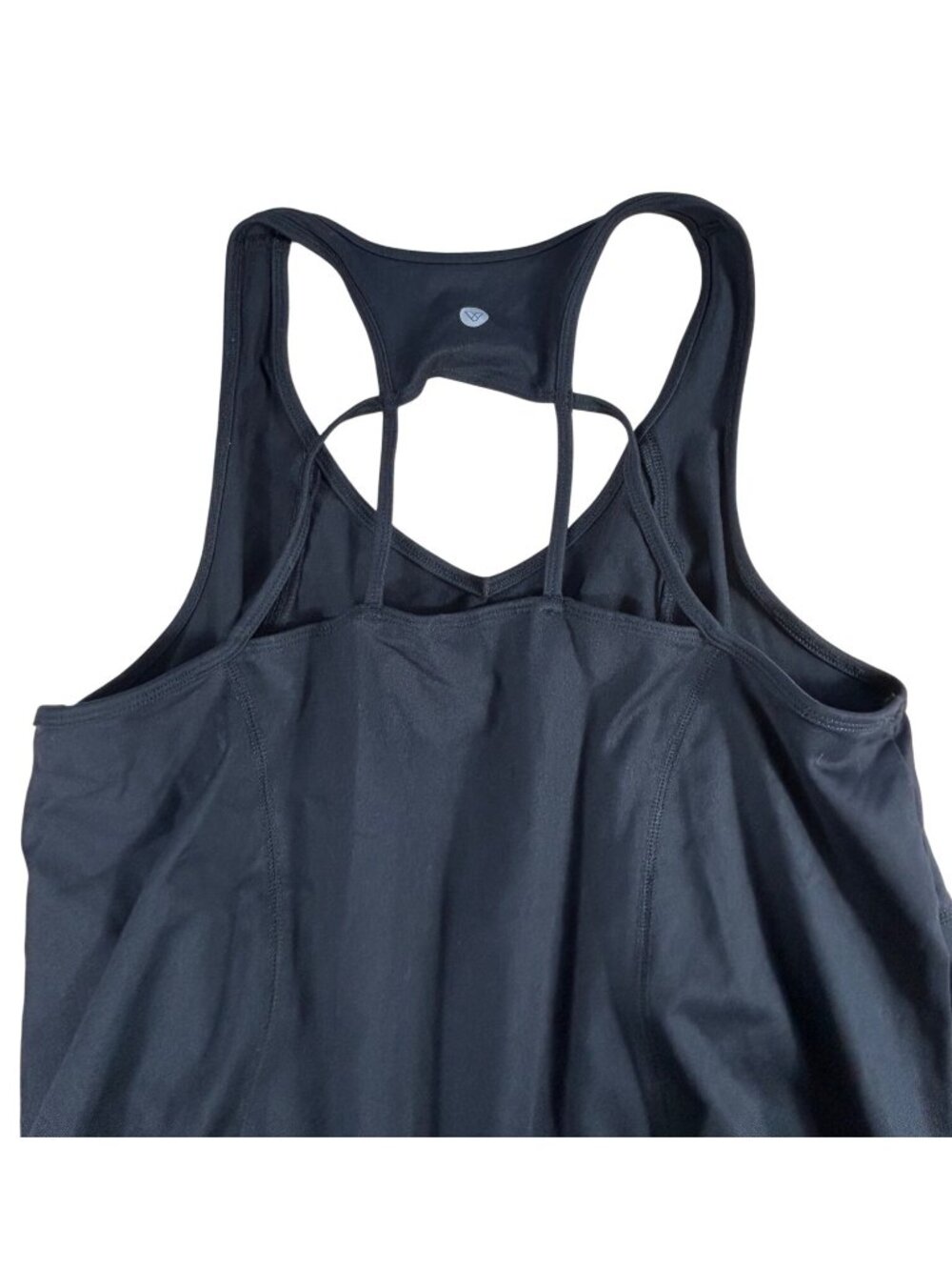 LIVI Active Black Tank Top Womens 18/20 Strappy Back Stretch Nylon/Spandex Blend